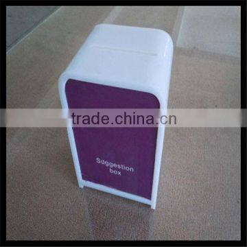 White PMMA acrylic suggestion box