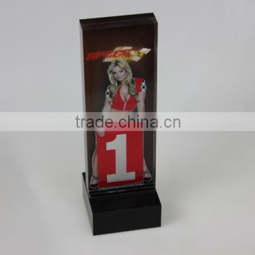 China supplier wholesale acrylic sign block display with magetic