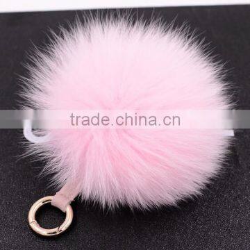 Stylish and Fluffy 100% Handmade Real Fox Fur Ball Keychain