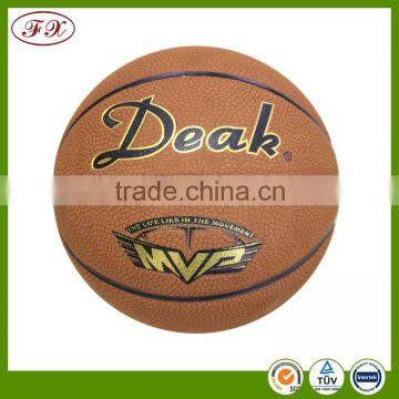 customized print size 7 top quality rubber training/match basketball