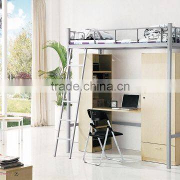 Metal Apartment bunk bed with stair