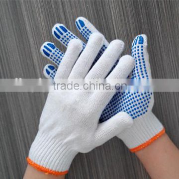 Handgloves cotton pvc dotted one side