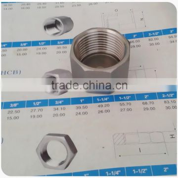 Stainless Steel 1" Pipe End Cap Hexagonal