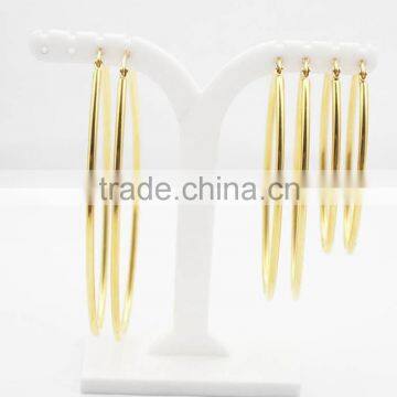 3pcs per set jewelry earrings 316L Stainless steel golden hoop earrings