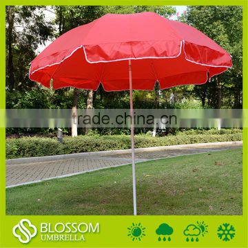 China cheap red color outdoor sun protection large beach umbrella