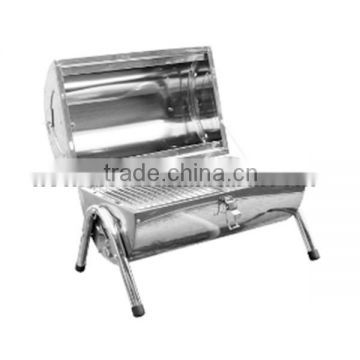 Portable Double Barrel Stainless Steel BBQ Grill