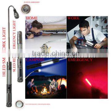 TELESCOPIC MAGNETIC MUNTI FUNCTIONAL LED FLASHLIGHT WORK LIGHT EMERGENCY LIGHT WITH PICK UP TOOL