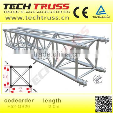 E52-QS20 aluminum sqaure truss , heavy duty truss , stage lighting truss for exhibition