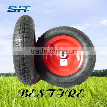 350-8 line rubber wheel/wheel barrow wheel/ hand pallet truck wheel