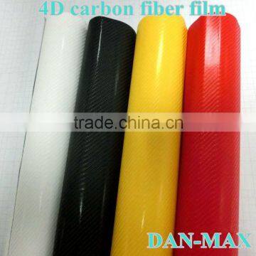 High glossy pvc self-adhesive 4D carbon fiber car interior vinyl wrap sticker