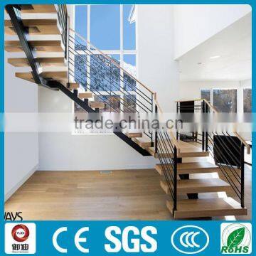 U Shape Modern Indoor Attic Prefab Metal Used Wood Stairs photo-5