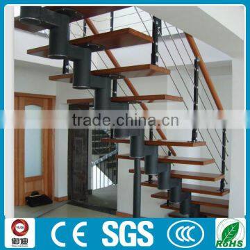 Prefabricated Carbon Steel/iron Wood Straight Stairas-YUDI Quality Choice photo-2