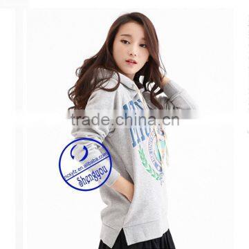 China Clothing Supplier Custom Grey Hoodie Wholesale Printed Hoodies