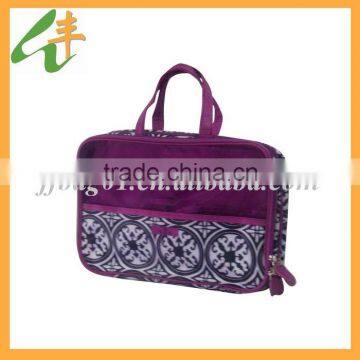 2014 new design 600D printing pvc ladies folding toiletry bag