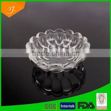 2014 Hot Selling Machine-Pressed Flower Clear Glass Salad Bowl,ZiBO Glass Embossed Crystal Friut Salad Bowl