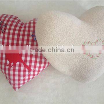 Heart shape embroidery Christmas holiday back cushion