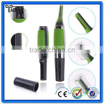 Fashion mini portable man shaving cordless use nose hair trimmer, electric wet or dry nose and ear hair trimmer