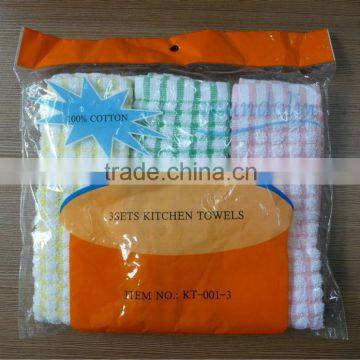 100% cotton waffle kitchen towel set