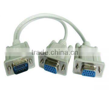 vga cable 15 pin male to double female