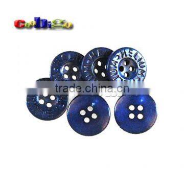 15mm(24L) Fashion Character Buttons Blue Nylon 4 Holes Sewing Craft DIY Accessories For Bag Garment #FLN008-15(Blue) photo-4