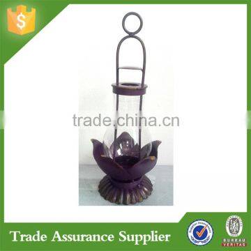 OEM Acceptable lotus flower decorative candle holder glass tube candle holder Candle Holder