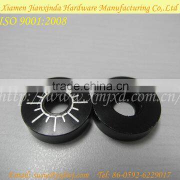 Precision black anodized aluminum wheel part