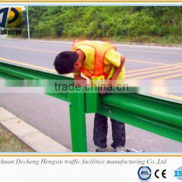 Hot rolled zinc coating Q235 steel guardrails for two beam