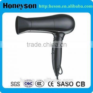 Hotel professional 1875W hair dryer black ionic foldable high level hotel guestrooms hair dryer