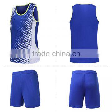 custom sleeveless new design men's track suit athletics team uniform jogging set