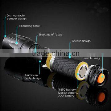 Best Military Grade Waterproof 3 x AAA/18650 / 26650 XML T6 LED Military Flashlight Quality Choice photo-4