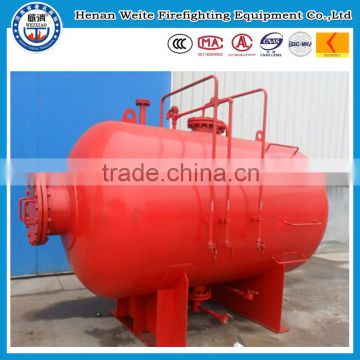 Fire bladder tank for foam system with foam mixer