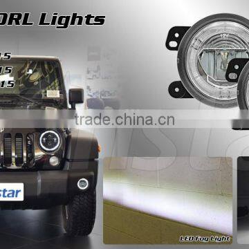 OEM Fit 3.5" LED Driving High Power LED Projector Fog Lamps With DRL Lights for Jeep Wrangler / Cherokee photo-3