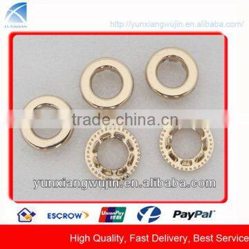 CD6312 Custom Gold Alloy Garment Metal Eyelets 8mm Factory