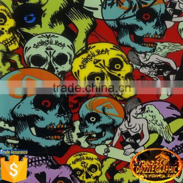 Hot Sale Dazzle Graphic DGJJ776 Skull Heads and Naked Girl Dipping Film Hydrographic Film Water Transfer Hydro Printing Film