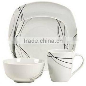 Wholesale white fine porcelain dinnerware spanish style dinner set