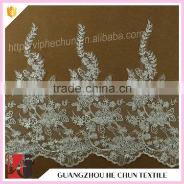 HC-2415-1 Hechun Hot Design Handmade Embroided Flat Lace Bridal Trim photo-2