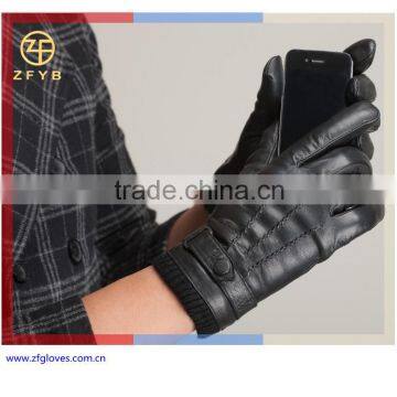 New Arrival Cheap Men Touch Screen Leather Glove