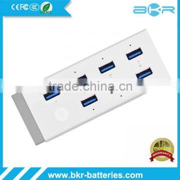 7 Port Hub with Smart Charging Ports for iPhone iPad Samsung and more