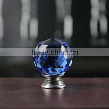 Clear Blue Crystal Glass Knob Crystal Cabinet Knobs