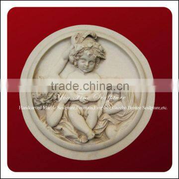 Stone carving round wall relief sculptures