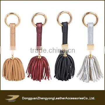 High quality fashion mini leather tassel key chain