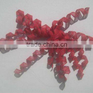 HOT SALE ! Red Jute Fabric Woven Ribbon Bow