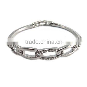interlocking bangle with unique design solid bangle fashion bracelet