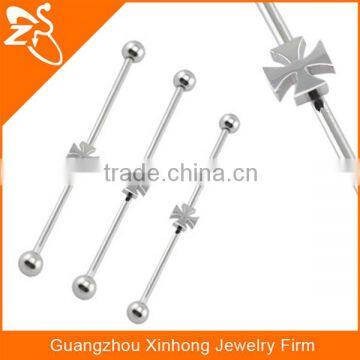 charm industrial piercing barbell earrings clip cross industrial barbell earrings