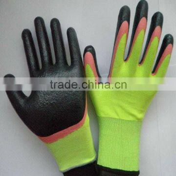 Double latex coated safety gloves