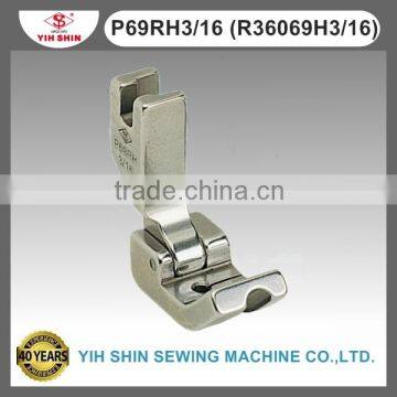 Industrial Sewing Machine Parts Sewing Accessories Hinged Piping Feet Single Needle P69RH3/16 (R36069H3/16) Presser Feet