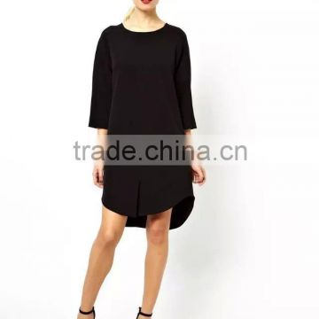 lady clothing front short long back mini dress