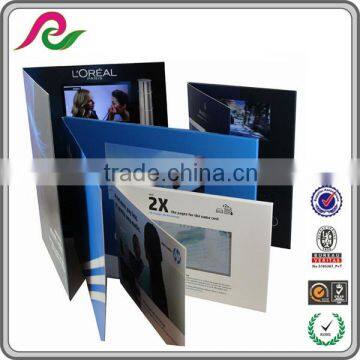 2016 hot selling lcd video business brochure card greeting card