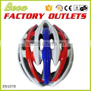 New Design Red Bule White Comfortable Wearing Bike Helmet With Adjustor photo-2