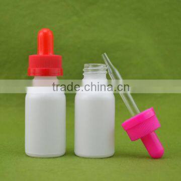 white boston rounds with dropper.15ml white glass dropper bottle